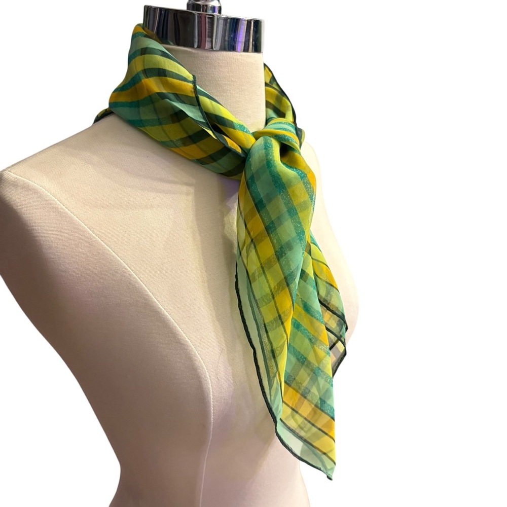 🔴5 for $40 SALE! 
Vintage Multi Colored Square Polyester Scarf - Picture 5 of 11